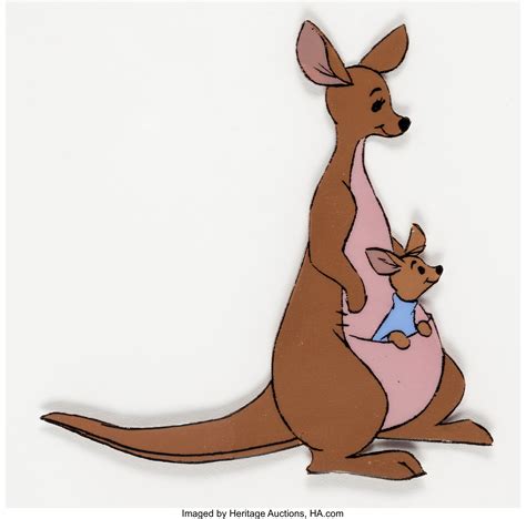 winnie the pooh kanga and roo animation cel